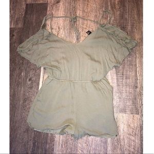 Olive green romper from forever 21